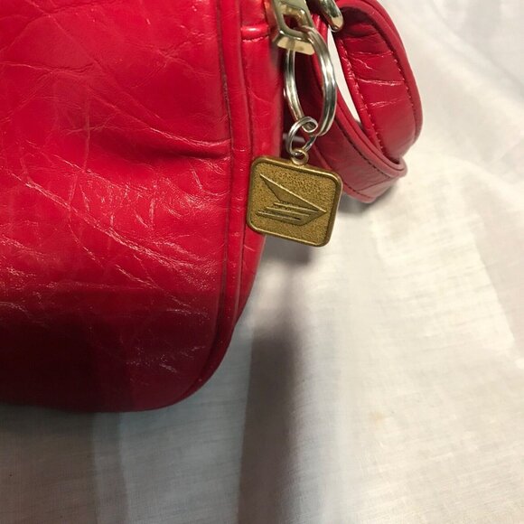 Alia Red Purse Bag  Clutch Handbag Storage Faux Leather Crossbody - Picture 6 of 12